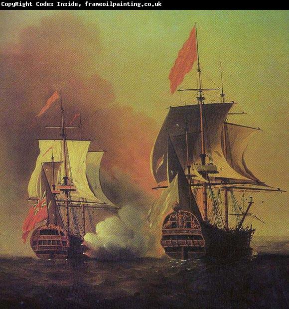 Samuel Scott Capture of the Spanish Galleon Nuestra Senora de Cavagonda by the British ship Centurion during the Anson Expedition